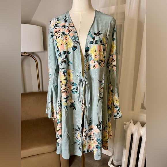 Angie Tops - Angie | Floral Tie-Front Kimono